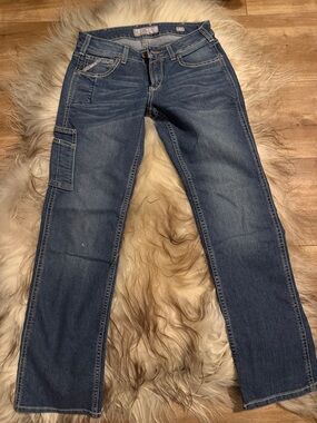 Ariat Women's Dark Blue Straight-Leg Utility Jeans